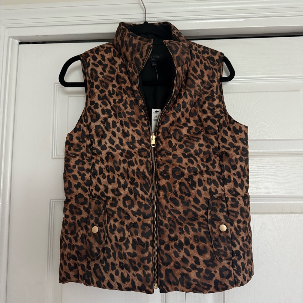 Talbots Animal Print Quilted Vest